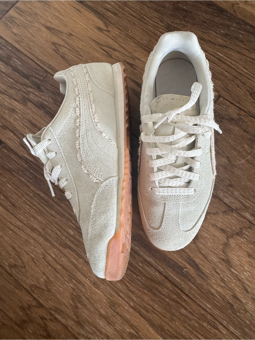Puma Arizono Neutral Suede Lace-Up Sneakers